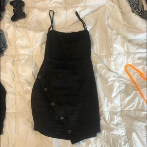 Seek the Label Asymmetrical Button Dress